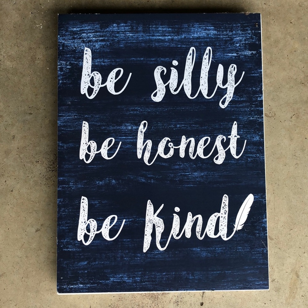 Blue and White wall decor.